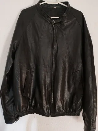 Chaqueta de Piel Negra Talla L-XL