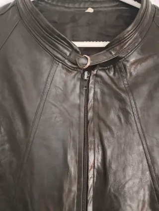 Chaqueta de Piel Negra Talla L-XL