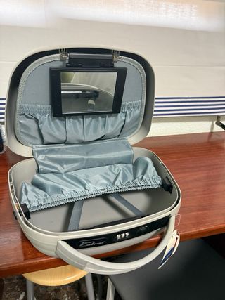 Neceser Zaloni Beige/Gris con Espejo