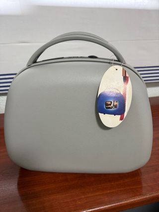 Neceser Zaloni Beige/Gris con Espejo