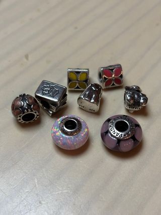 Lote 8 charms Pandora plata 925