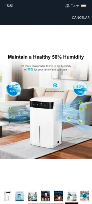 Deshumidificador Eléctrico Blanco