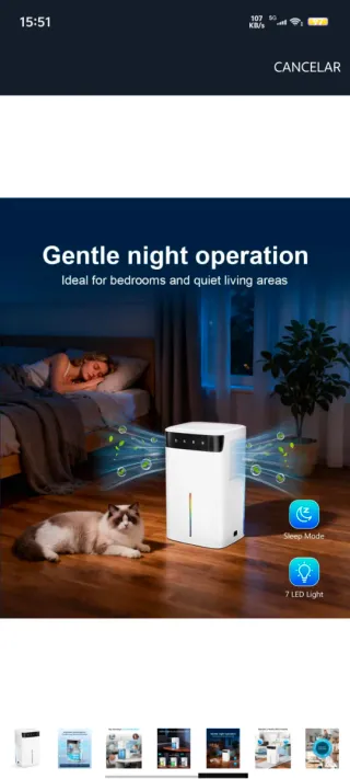 Deshumidificador Eléctrico Blanco