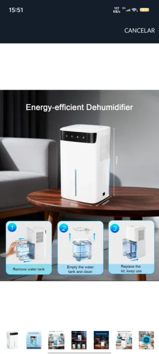 Deshumidificador Eléctrico Blanco