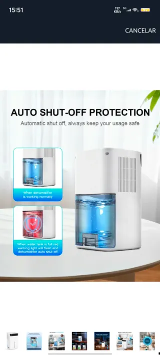 Deshumidificador Eléctrico Blanco