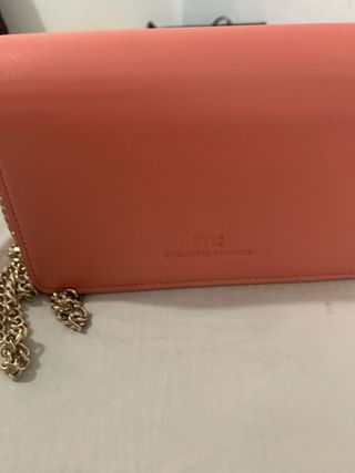 Bolso bandolera Elisabetta Franchi rosa y dorado