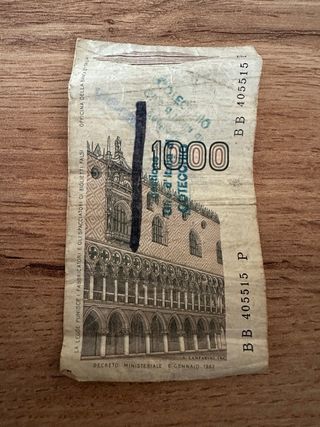 Banconota 1000 Lire Banca d'Italia