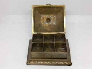 Antigua caja bronce S. XIX Art Nouveau