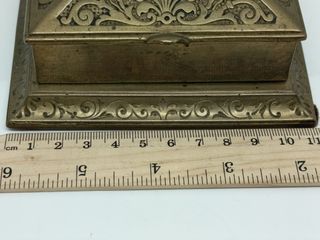 Antigua caja bronce S. XIX Art Nouveau