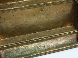 Antigua caja bronce S. XIX Art Nouveau