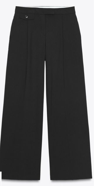 Pantalón de vestir negro con pinzas
