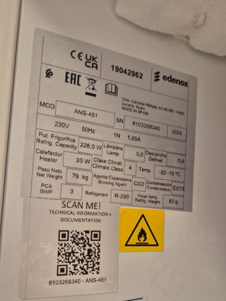 Congelador industrial Edenox APS-451