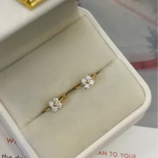 Orecchini fiore zirconi S925 argento sterling