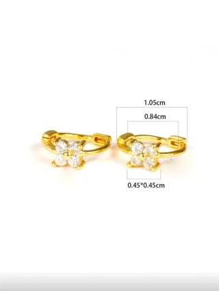 Pendientes plata de ley S925 baño de oro