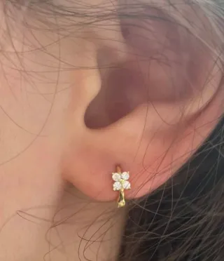 Pendientes plata de ley S925 baño de oro