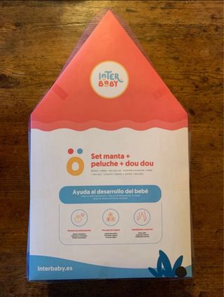 Set peluche y manta bebé rosa