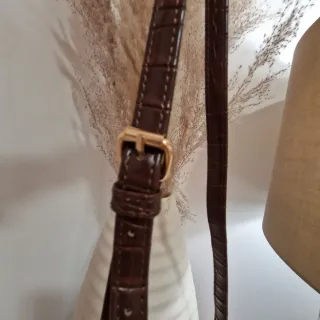 Bolso chocolate efecto piel