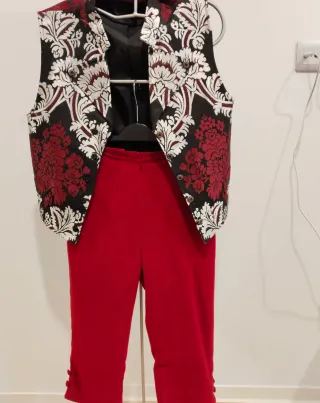 Traje Fallero negro y rojo
