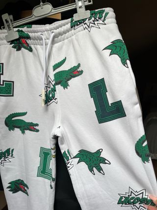 Pantalones chándal Lacoste blancos