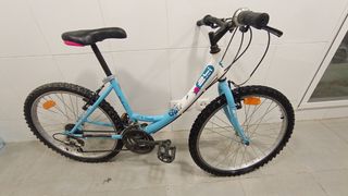 Bicicleta Infantil Azul y Blanca