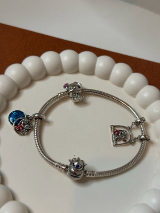 Pulsera Plata con Charms Disney