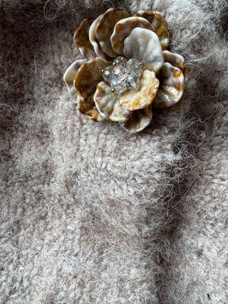 Chaqueta Zara efecto pelo botines flor