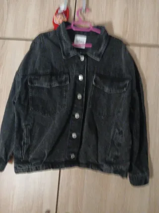 Chaqueta tejana negra