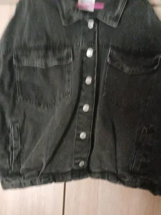 Chaqueta tejana negra