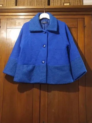 Cappottino blù donna a due sfumature