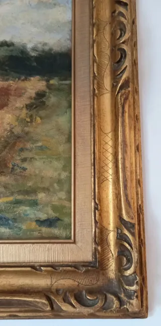 Dipinto olio su faesite Lamberto Lamberti