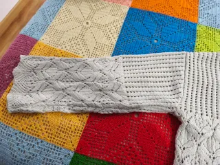 Jersey de punto gris mujer