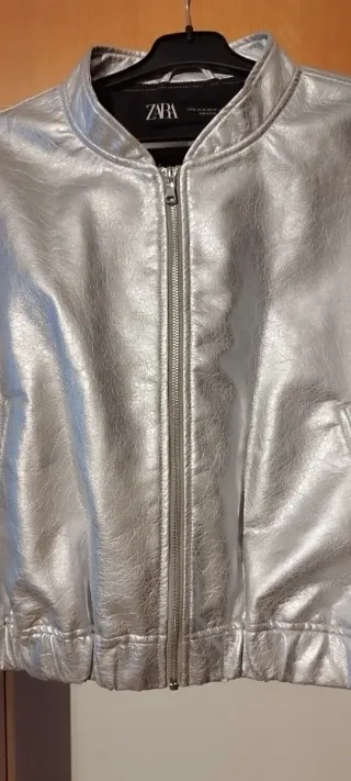 Chaqueta plateada Zara Talla XL