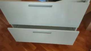 Mueble de baño blanco de madera + regalo sifon