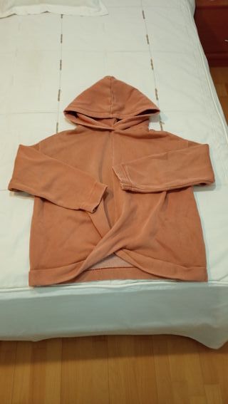 Sudadera niña naranja/marrón