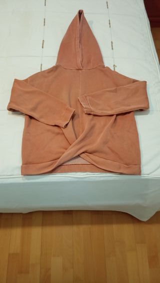 Sudadera niña naranja/marrón