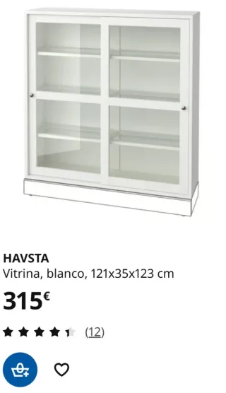 2 Vitrinas IKEA HAVSTA Cristal Correderas