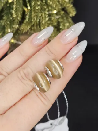 Set 2 Charms Ojo de Gato Plata 925