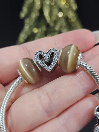 Set 2 Charms Ojo de Gato Plata 925