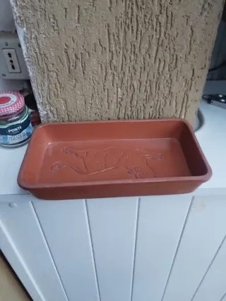 Teglia in coccio Simmenthal anni '80