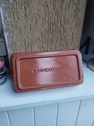 Teglia in coccio Simmenthal anni '80