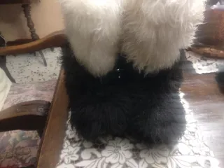 Descansos de nieve peludos con cremallera