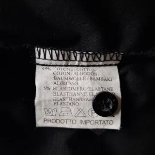 Camicia cotone elasticizzato Nera