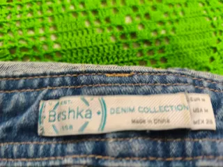 Peto corto vaquero con cuadros