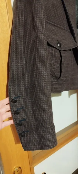 Americana Zara Marrón/Negra Talla XL