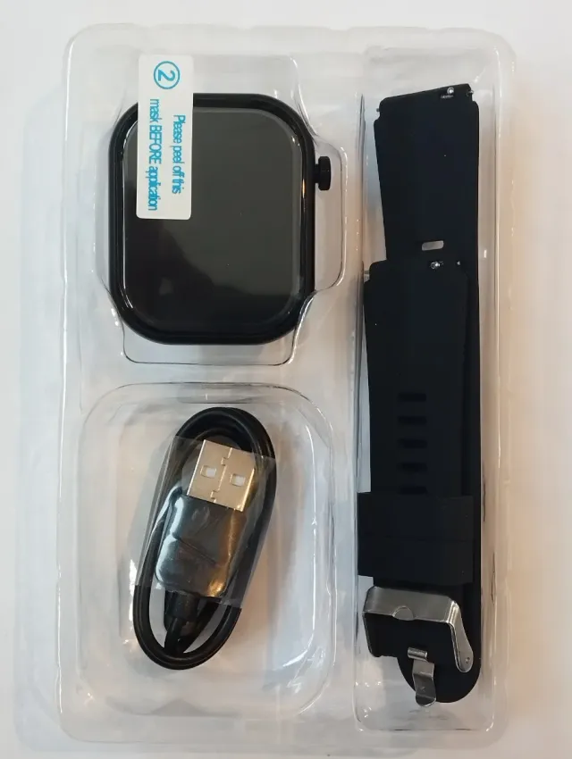 Reloj inteligente Smartwatch Negro y beige