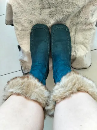 Botas de mujer azul talla 38.