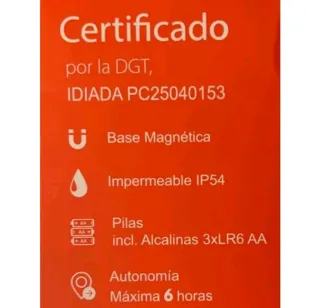 LUZ DE EMERGENCIA V16 HOMOLOGADA DGT 3.0
