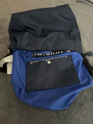 Bolso Adolfo Dominguez Azul Nylon talla M