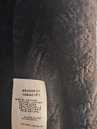 Abrigo de piel marrón