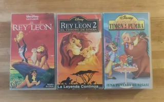 Lote 3 VHS El Rey León (Español)